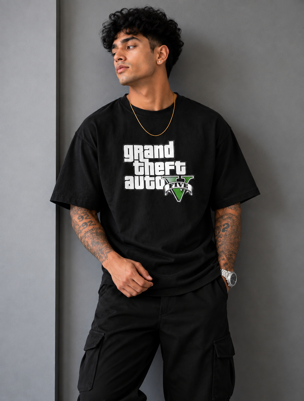 Grand Theft Auto Inspired Graphic Oversized T-Shirt