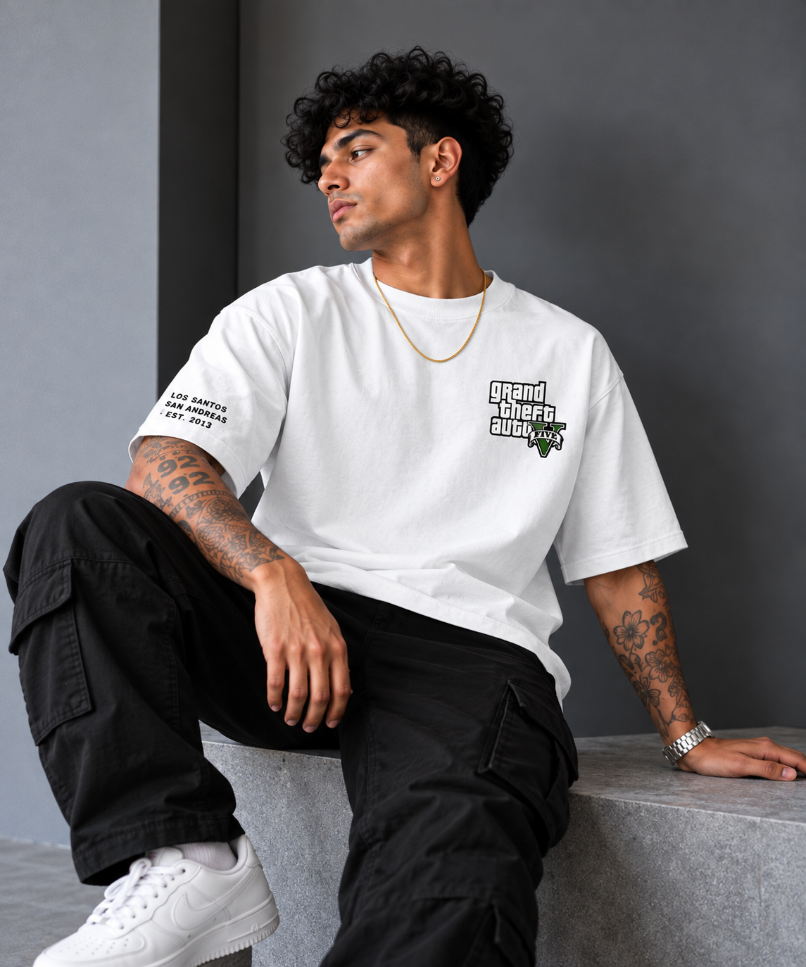 Los Santos Vintage Graphic Oversized T-Shirt