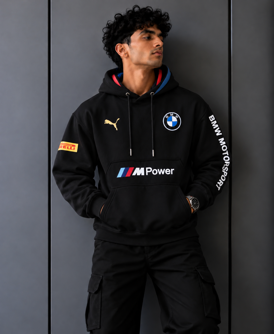BMW M Power Motorsport Black Graphic Hoodie