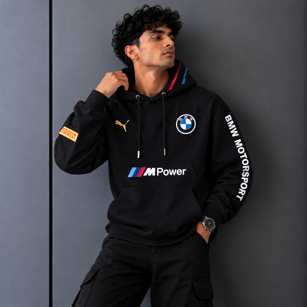 BMW M Power Motorsport Black Graphic Hoodie