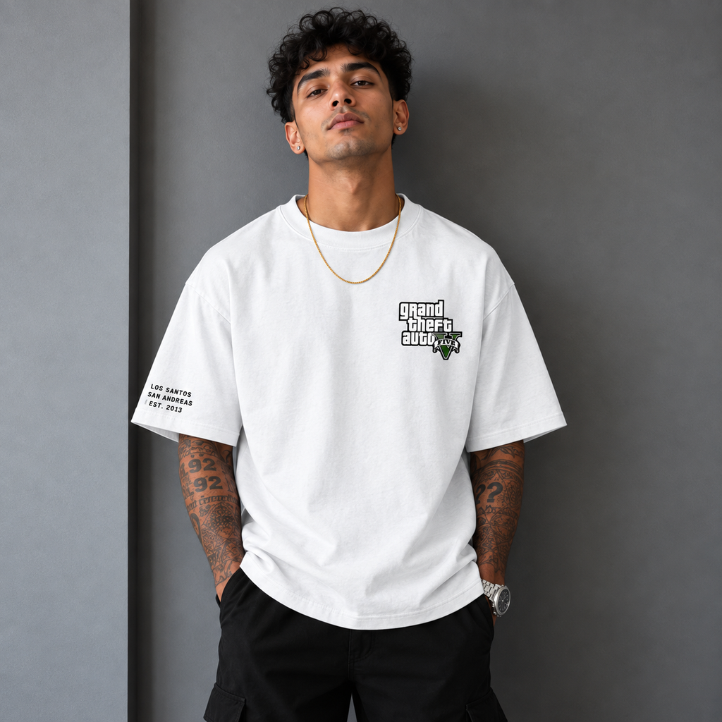 Los Santos Vintage Graphic Oversized T-Shirt
