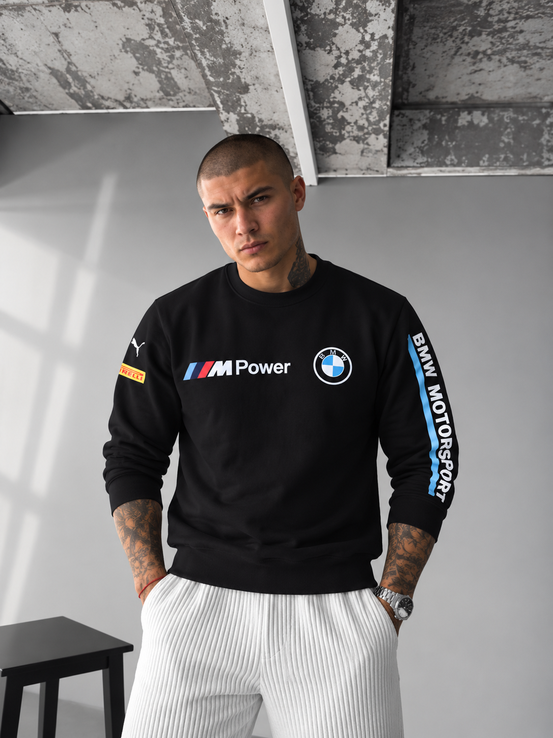 M Power Motorsport Crewneck Sweatshirt – Black