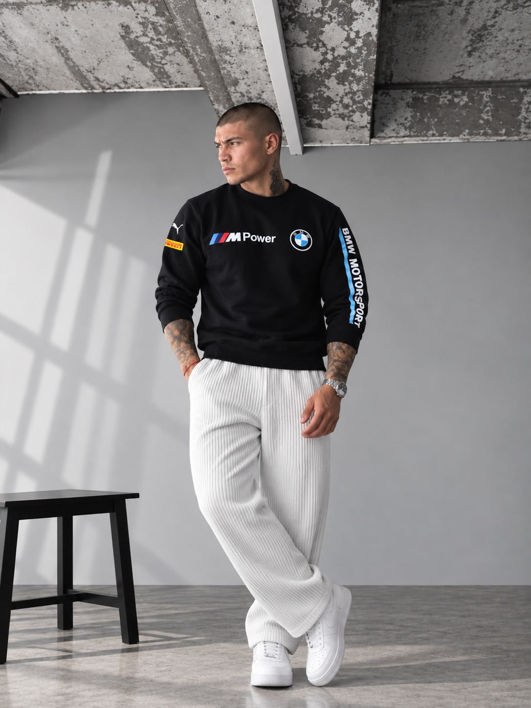 M Power Motorsport Crewneck Sweatshirt – Black