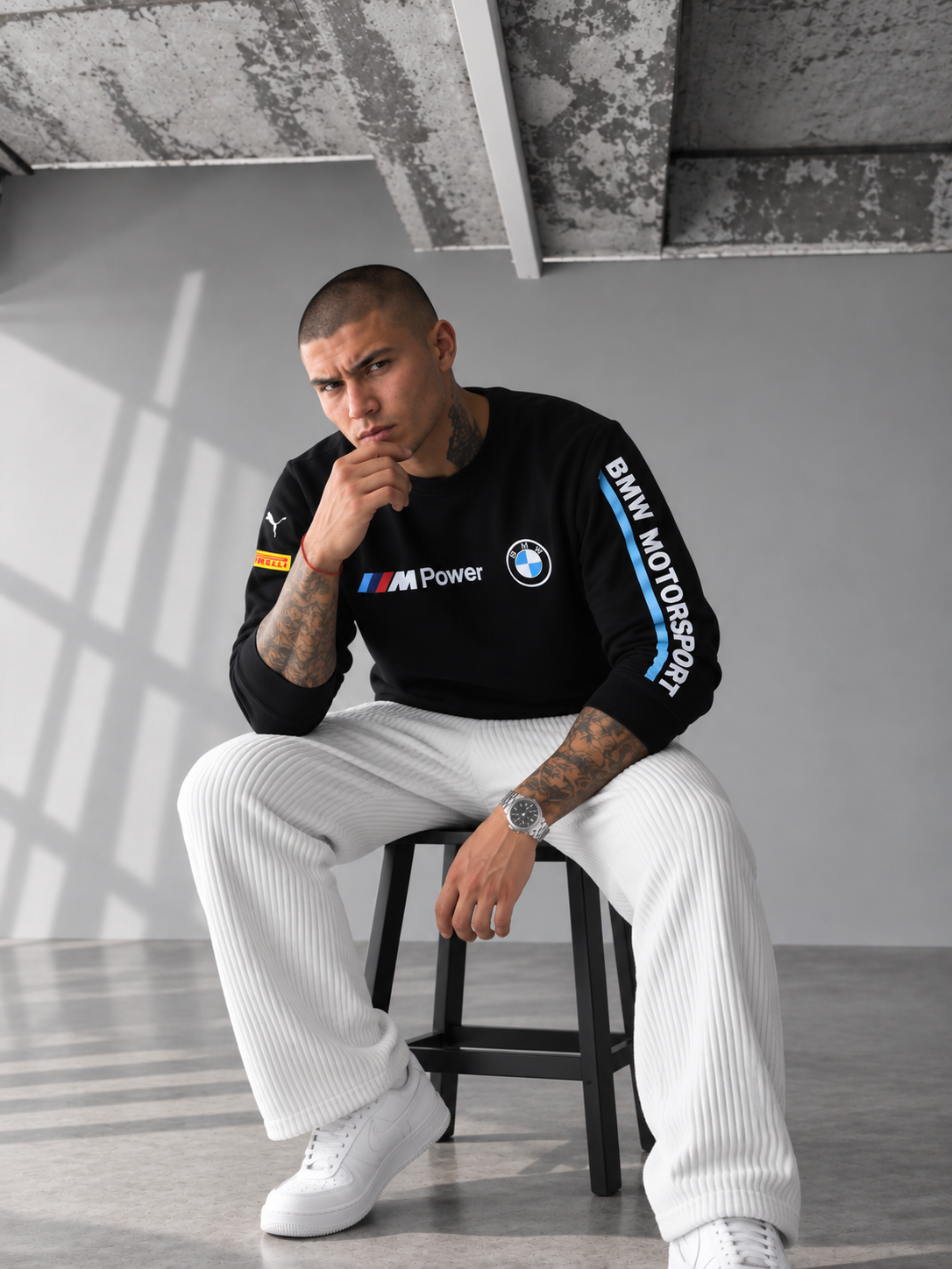 M Power Motorsport Crewneck Sweatshirt – Black