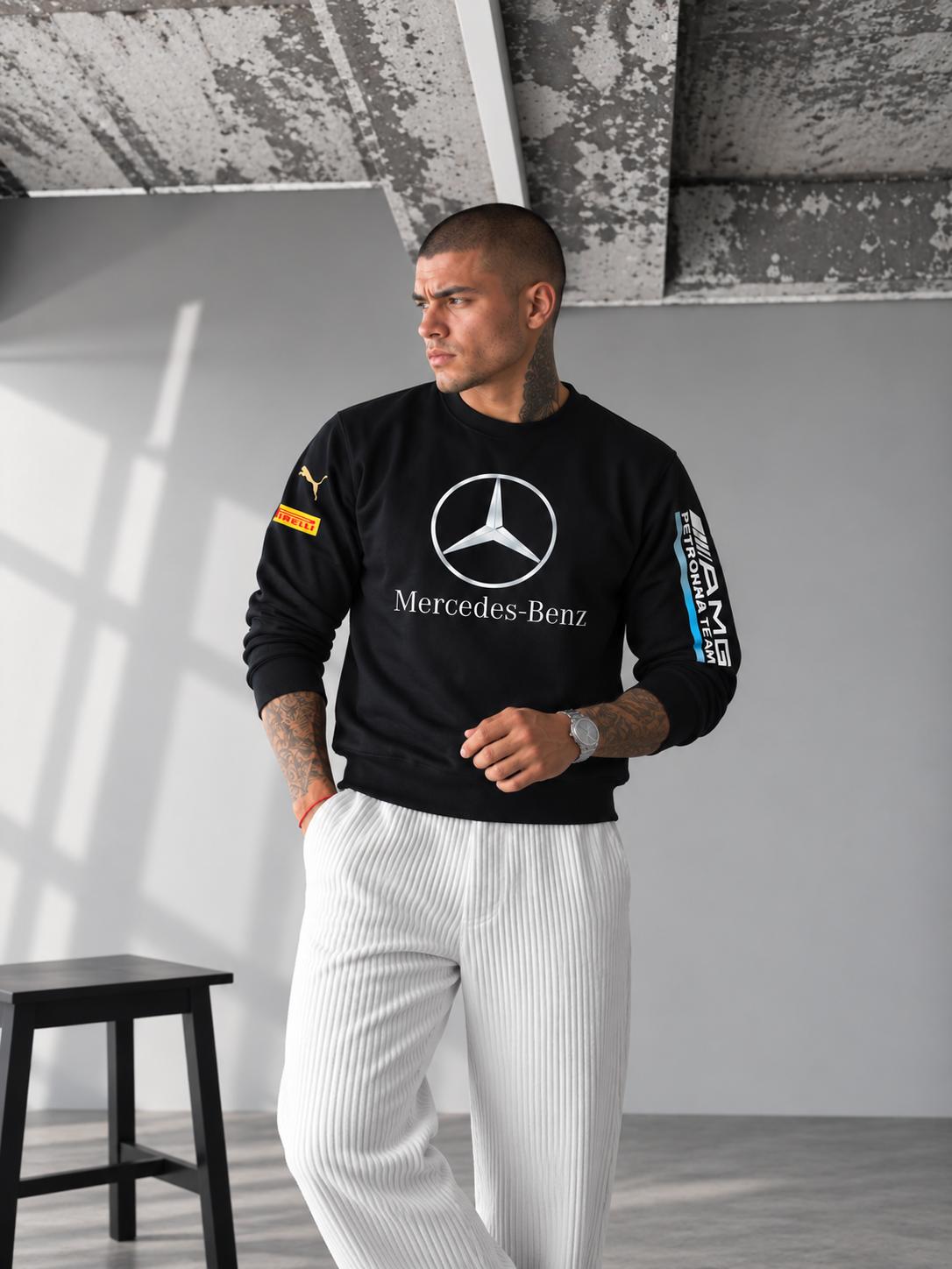 Mercedes-AMG Petronas Racing Sweatshirt – Black