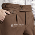 Coffee Flap Signature Gurkha Pants By Italian Collar