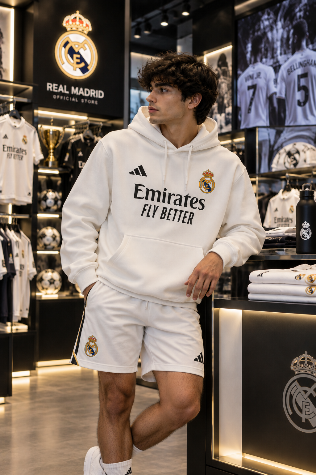 Madrid White Football Hoodie