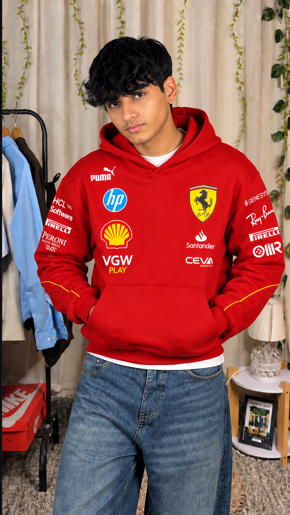 Rosso Velocity Racing Hoodie
