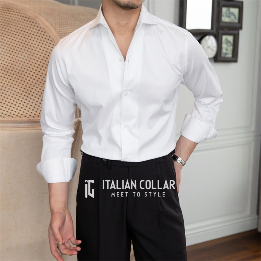 White Old Money Down Button Shirts By Italian Collar