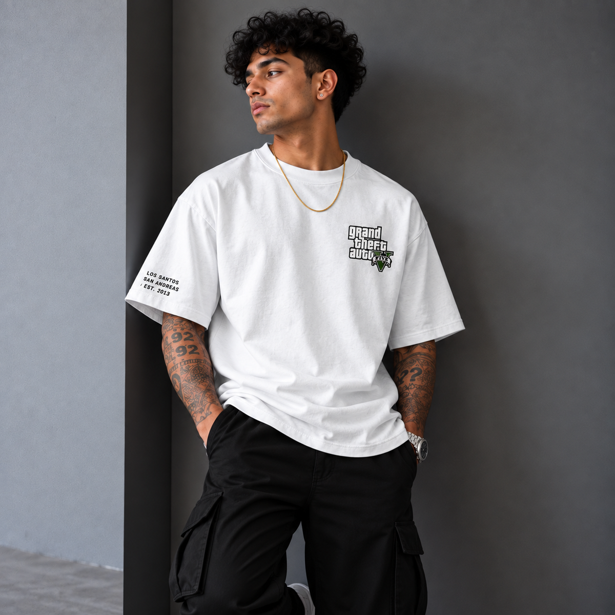 Los Santos Vintage Graphic Oversized T-Shirt