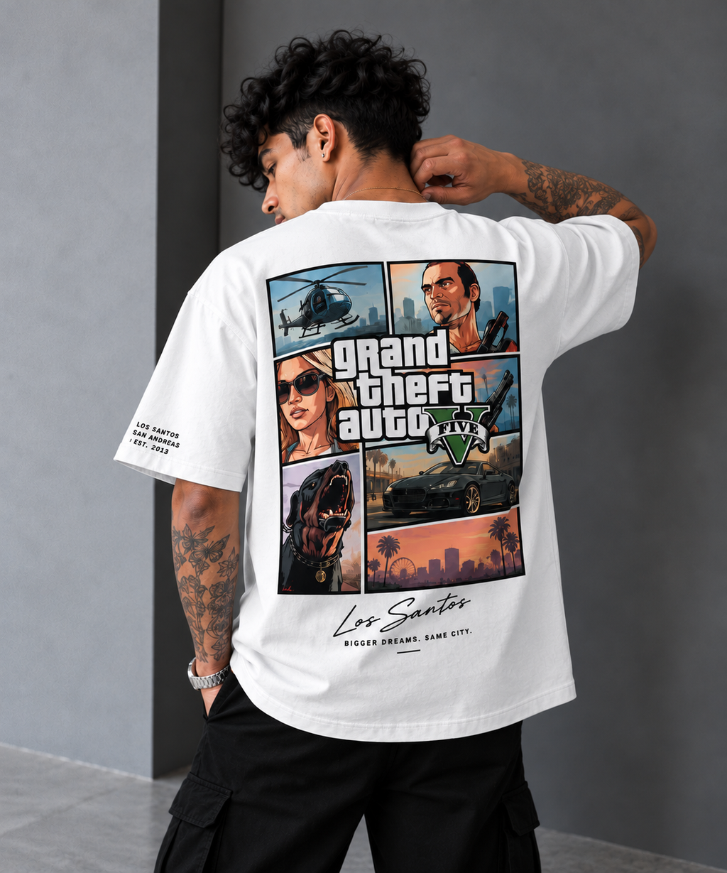 Los Santos Vintage Graphic Oversized T-Shirt