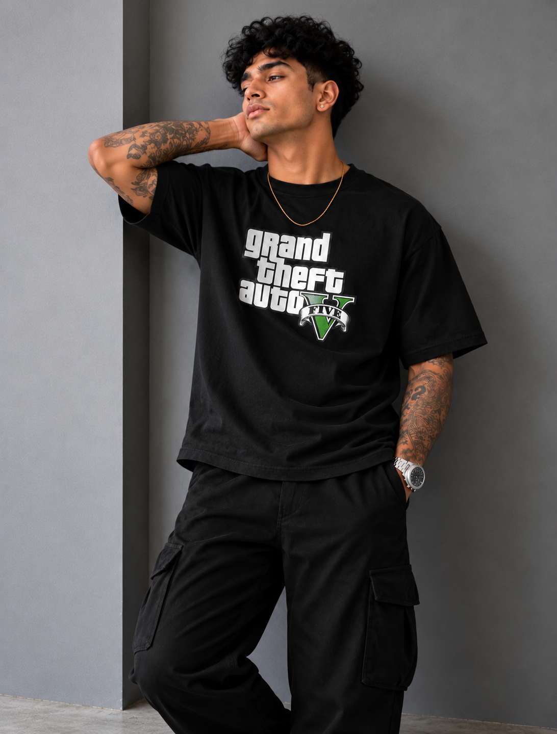 Grand Theft Auto Inspired Graphic Oversized T-Shirt