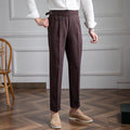 Coffee Detachable Buckle Gurkha Pants By Italian Collar